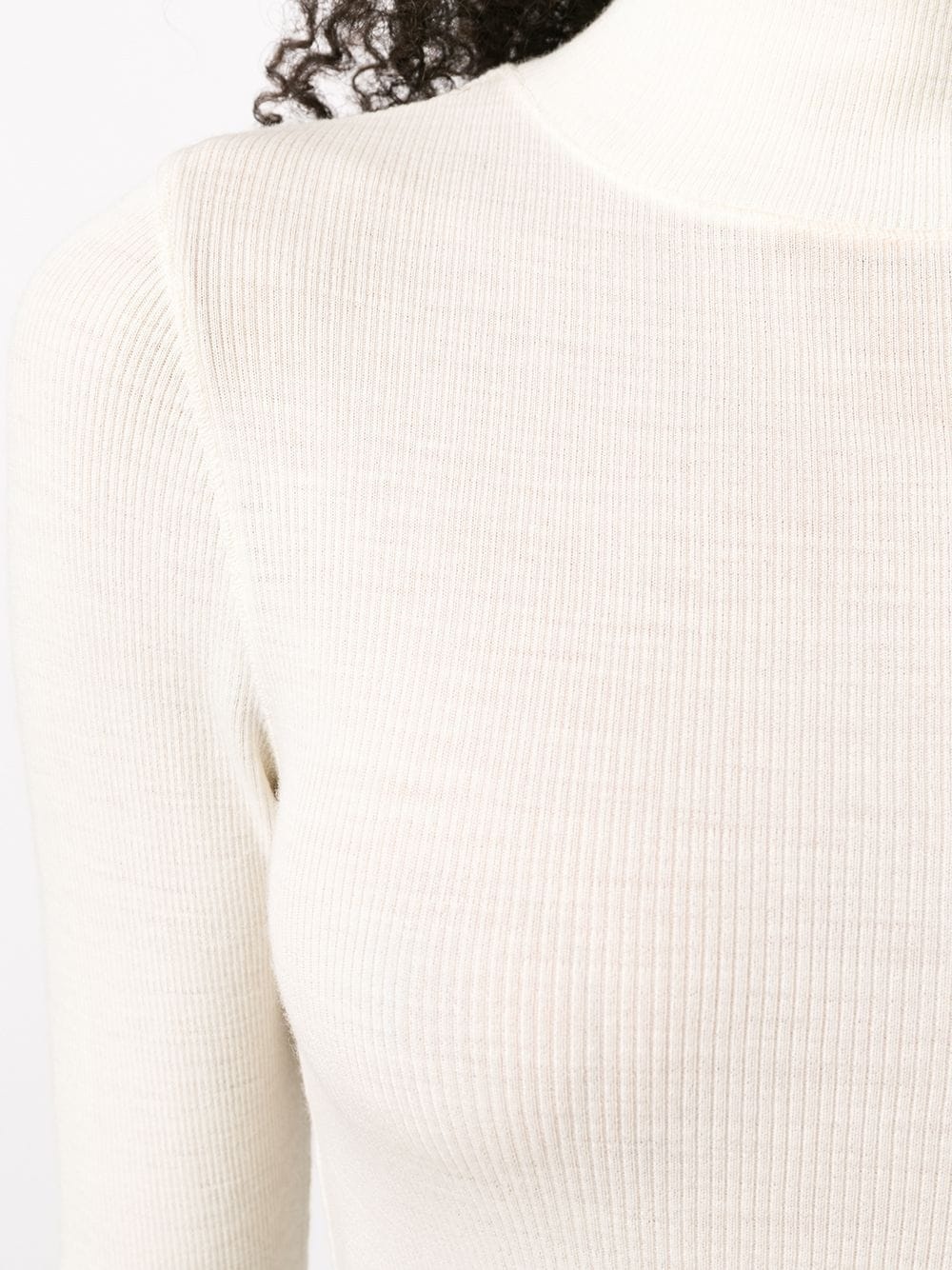 long sleeved ribbed jumper - 5