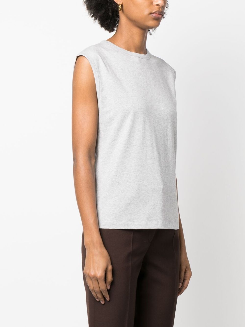 sleeveless Pima-cotton top - 3