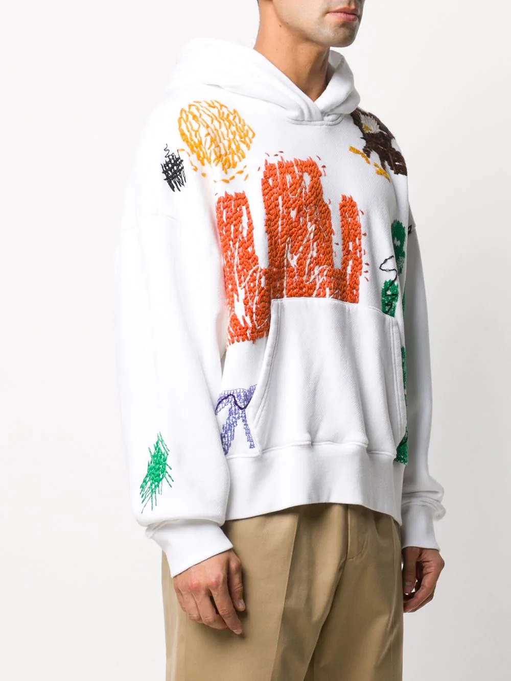 New Folk embroidery hoodie  - 3