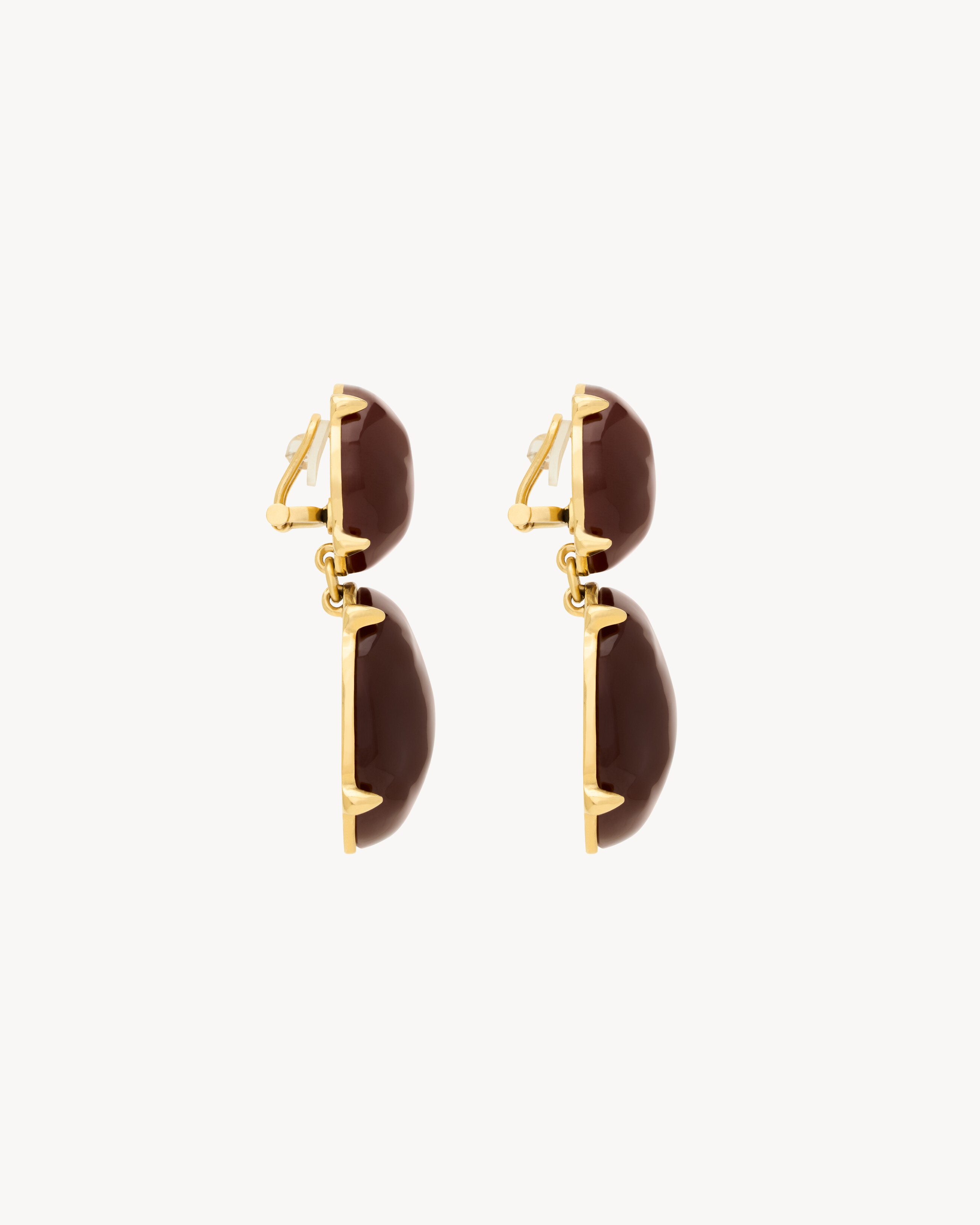 CABOCHON PENDANT EARRINGS IN RESIN - 3