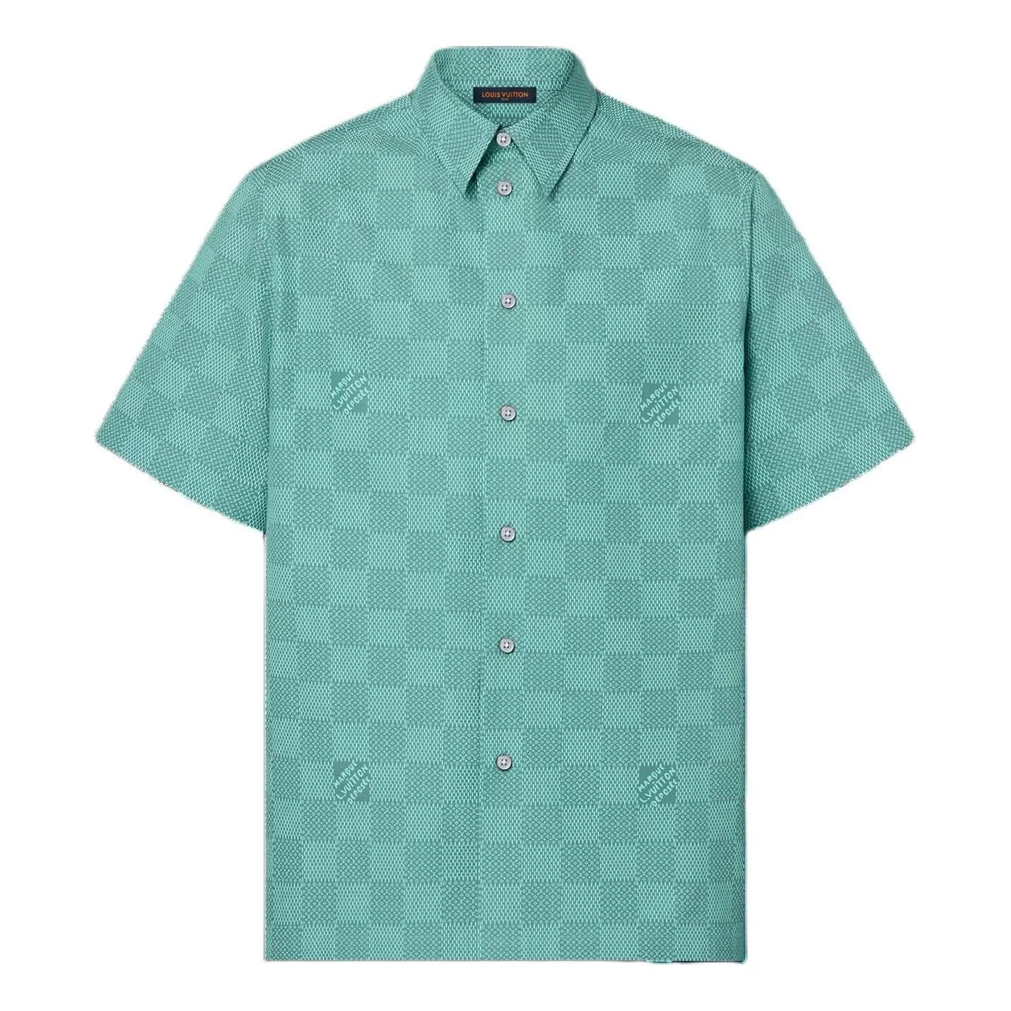 LOUIS VUITTON Printed Cotton Shirt 'Teal' 1AFQXX - 1