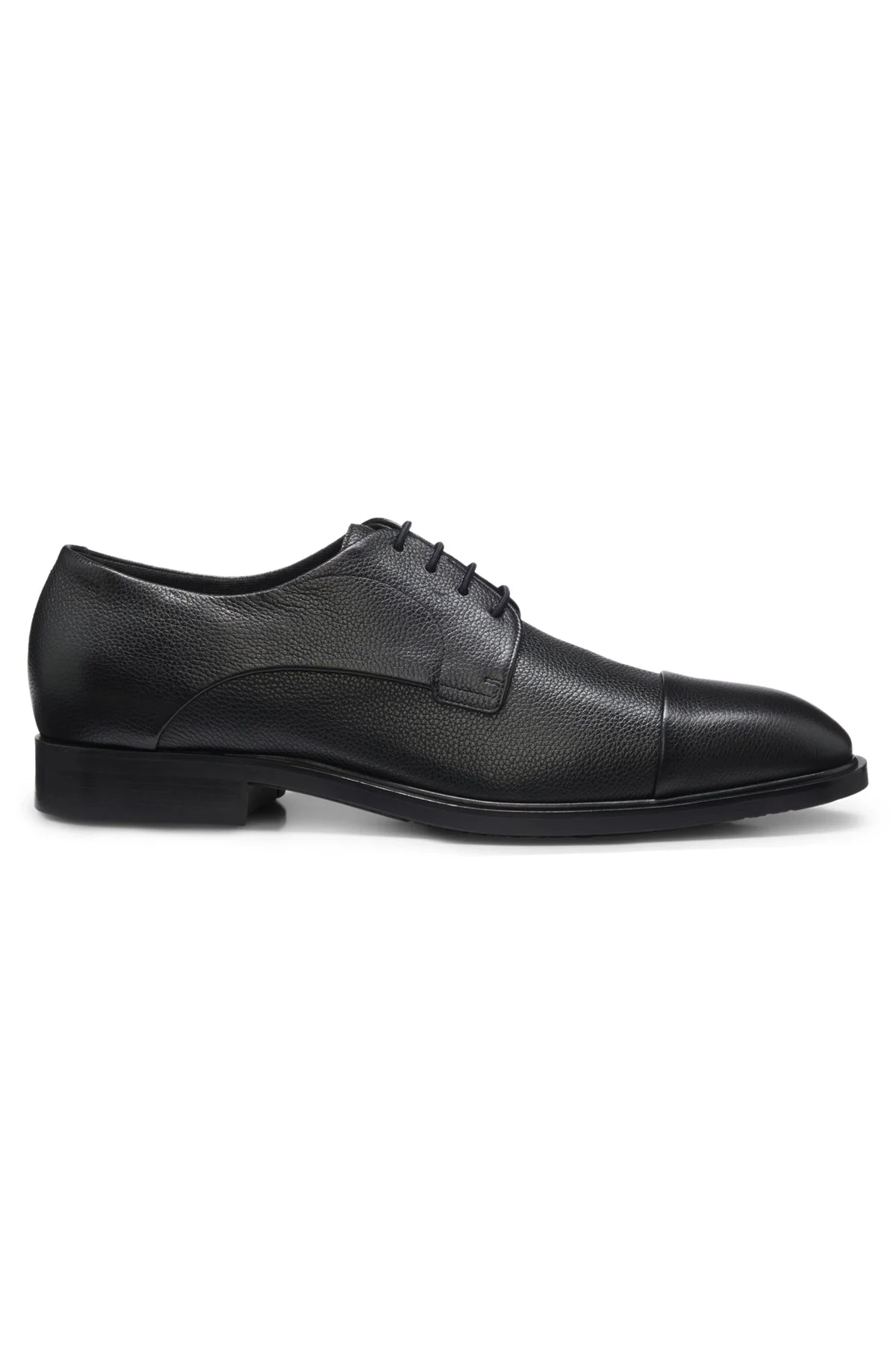 ITALIAN-MADE DERBY SHOES IN GRAINED LEATHER - 1
