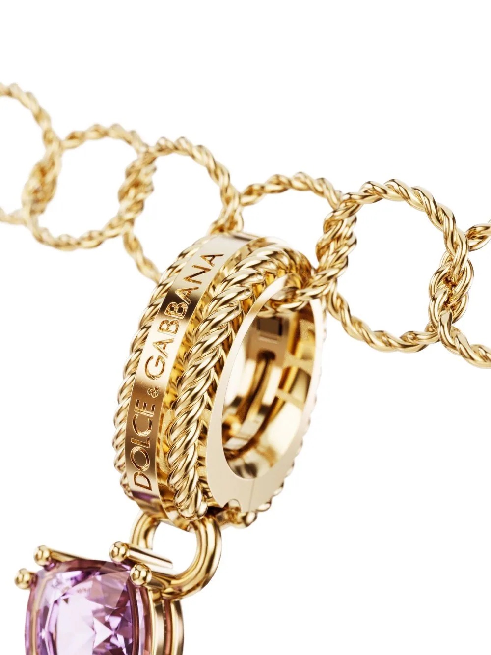18kt yellow gold P letter gemstone pendant - 2