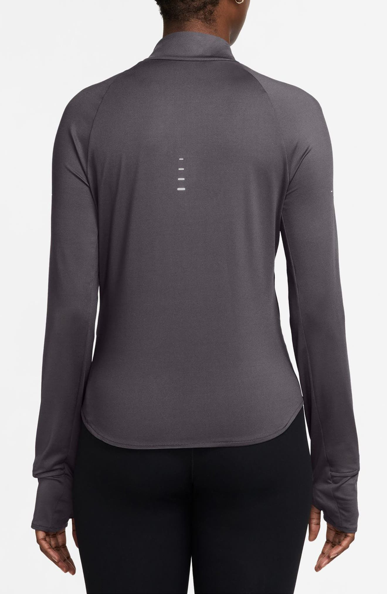 Nike Swift Dri-FIT UV Half Zip Running Top in Thunder Grey/Reflective Silv at Nordstrom - 2