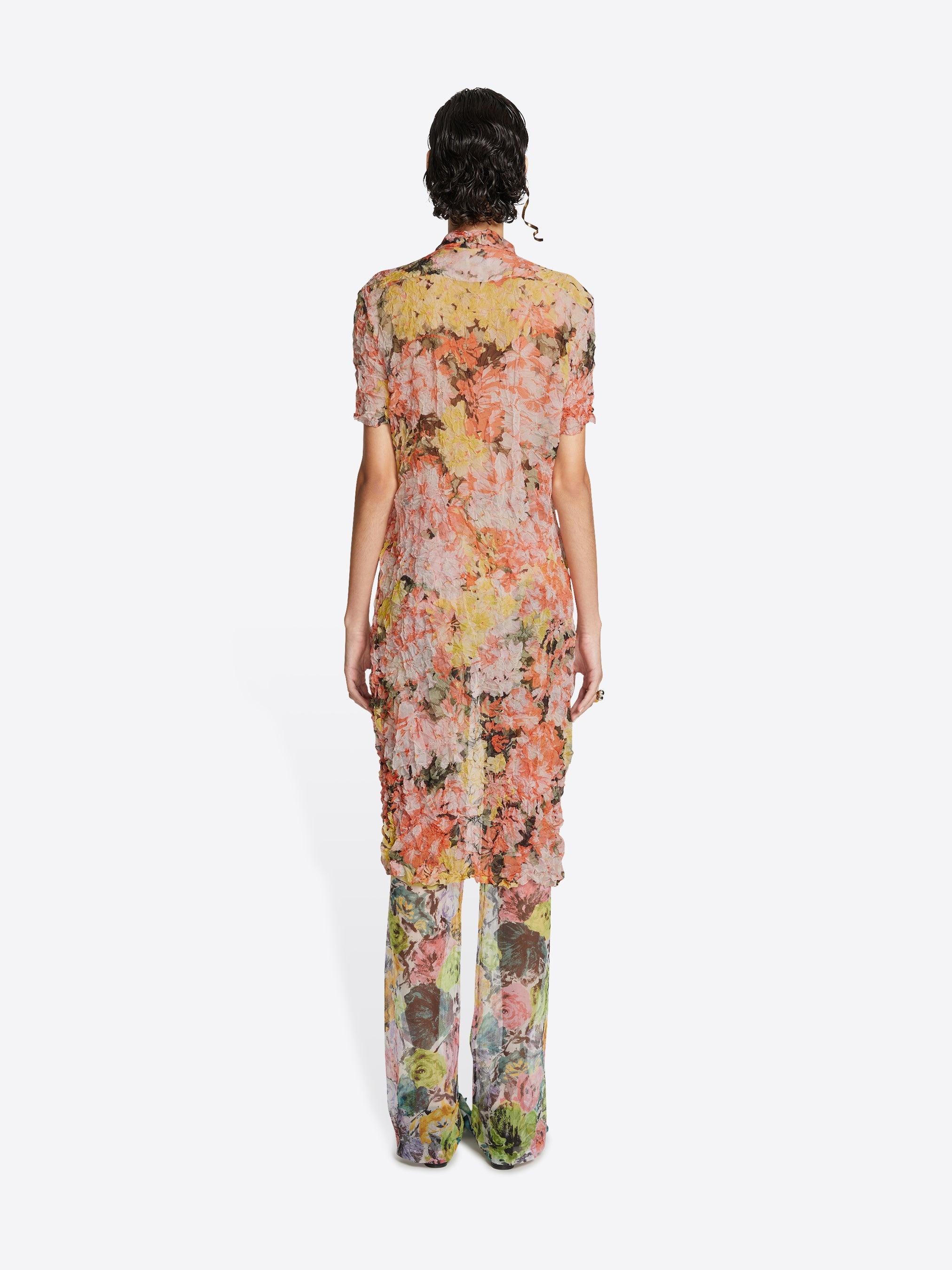 FLORAL SHIRT DRESS - 4