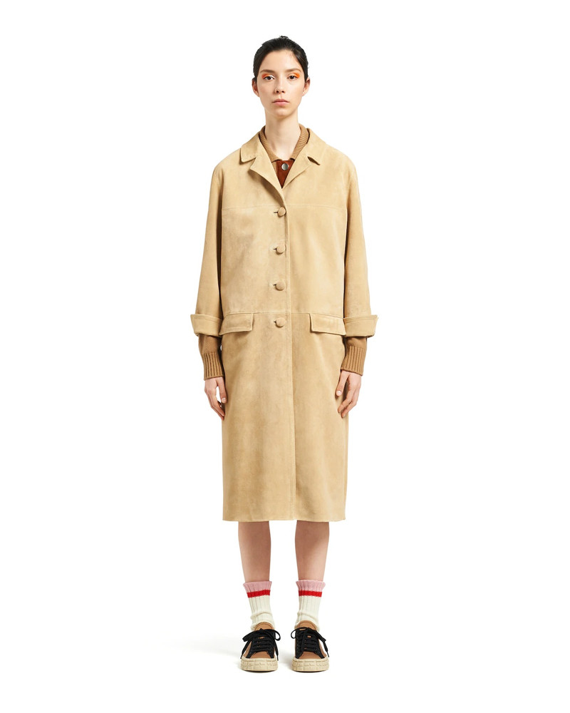 Prada Suede coat outlook