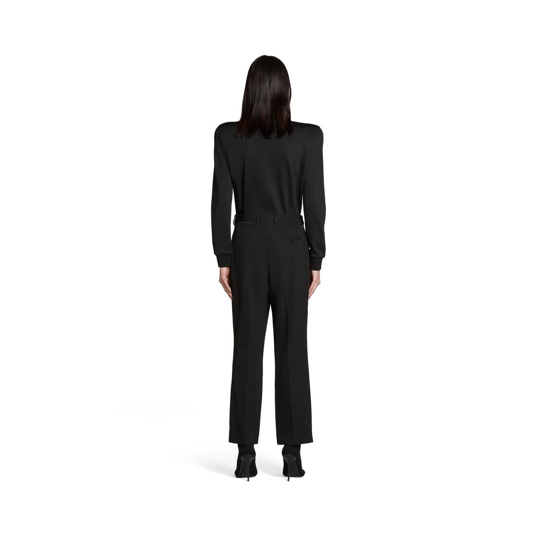 Cropped Pants in Black - 4