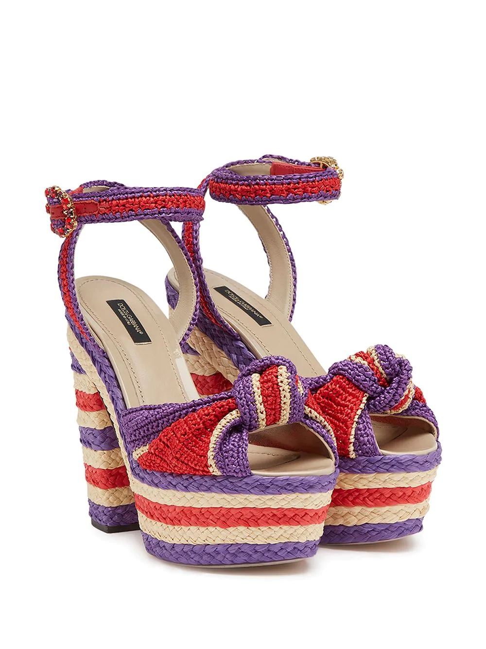 Bianca raffia wedge sandals - 2