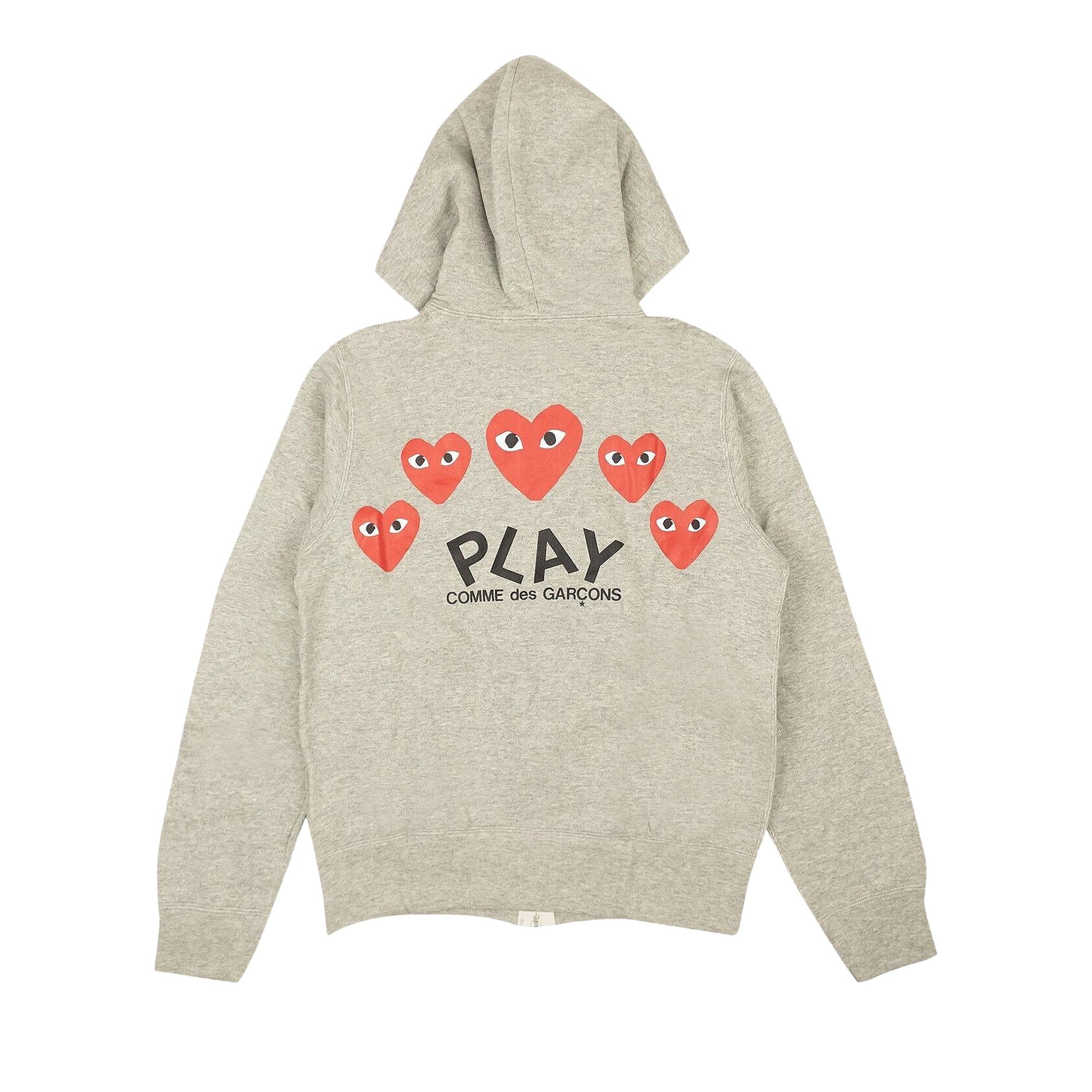 Comme des Garçons PLAY Multi Heart Hoodie 'Grey' - 2