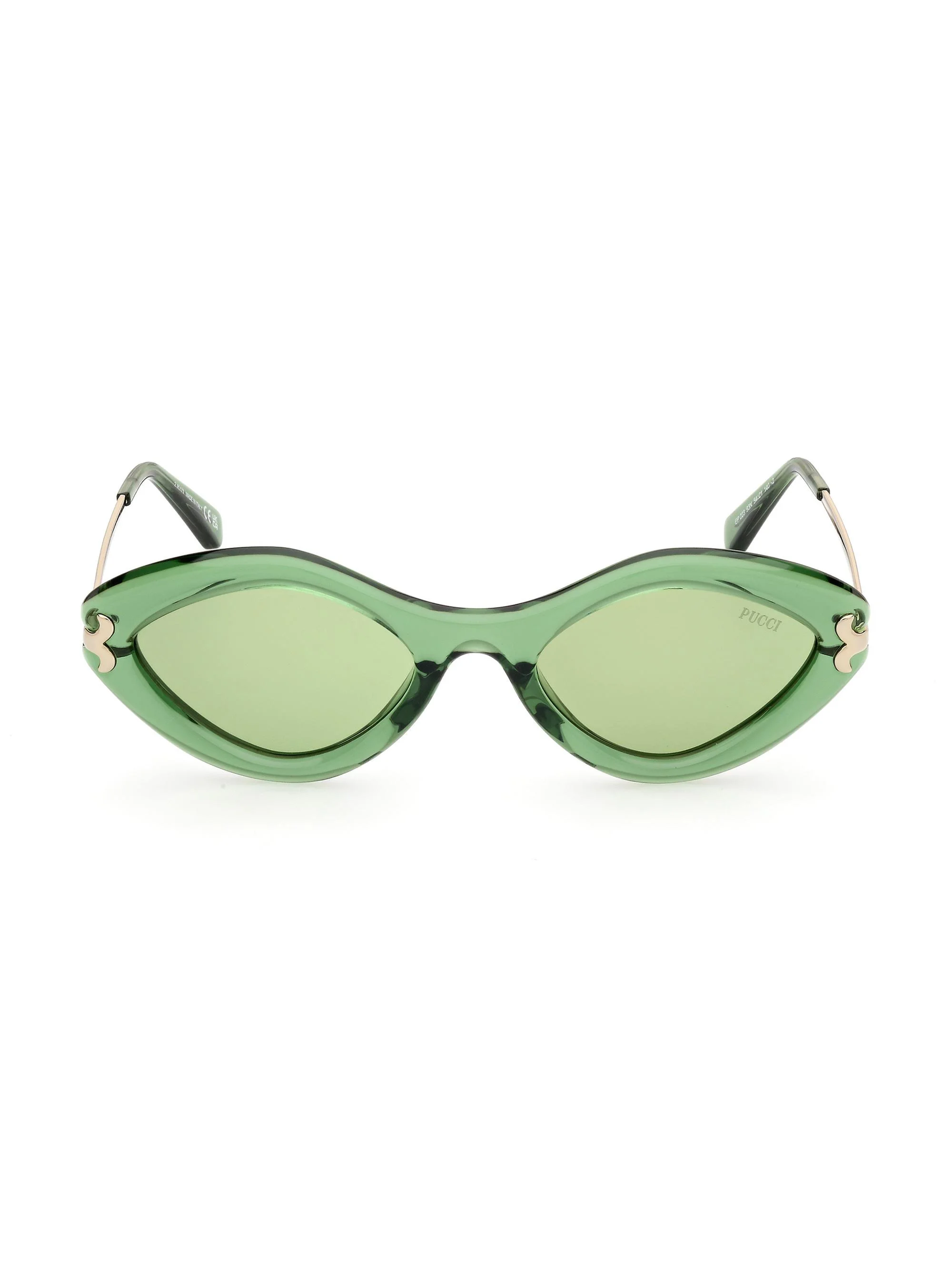 Women's Pucci 54MM Geometric Sunglasses - Translucent Green Green - 1
