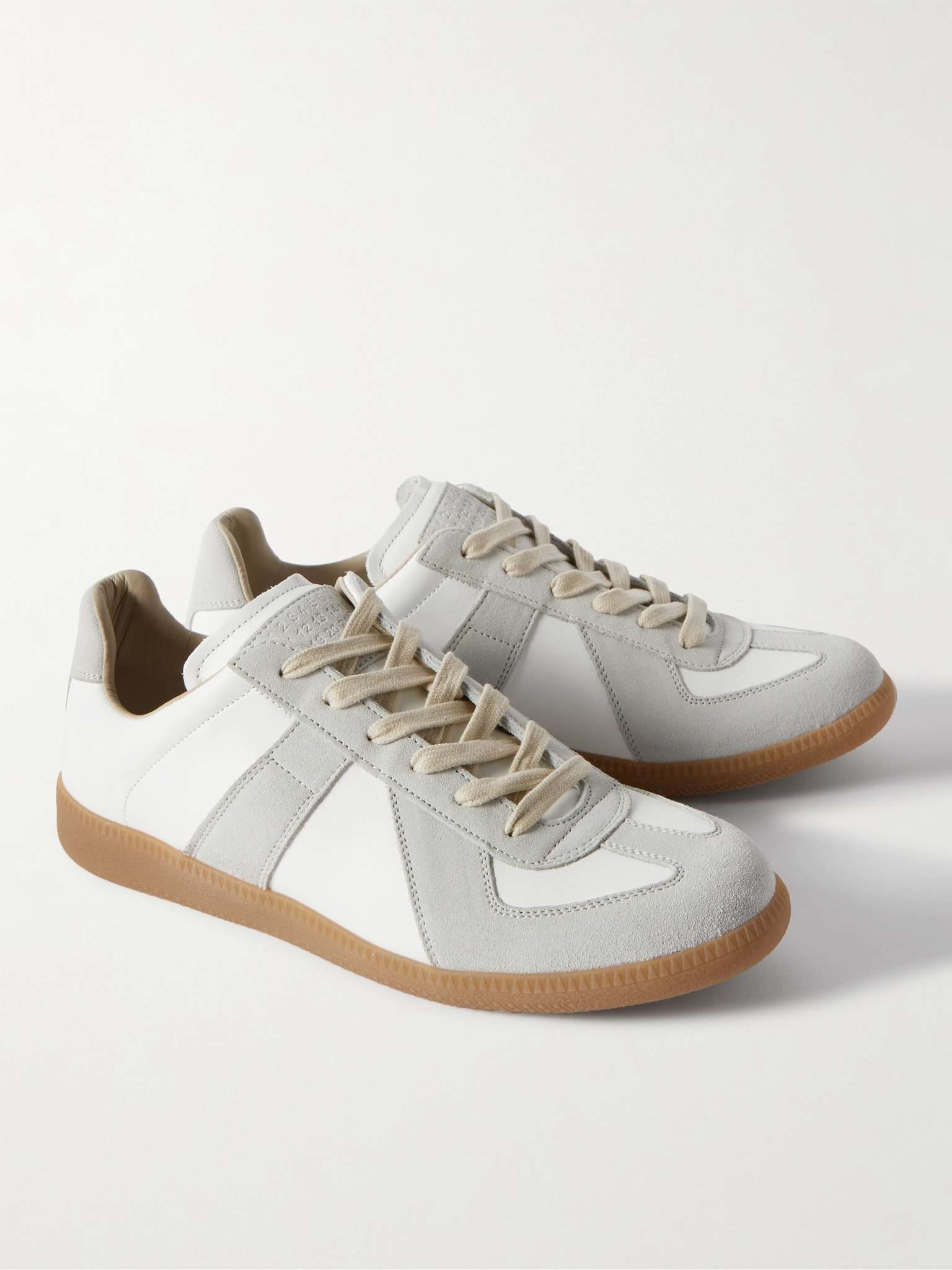 Replica Leather and Suede Sneakers - 2