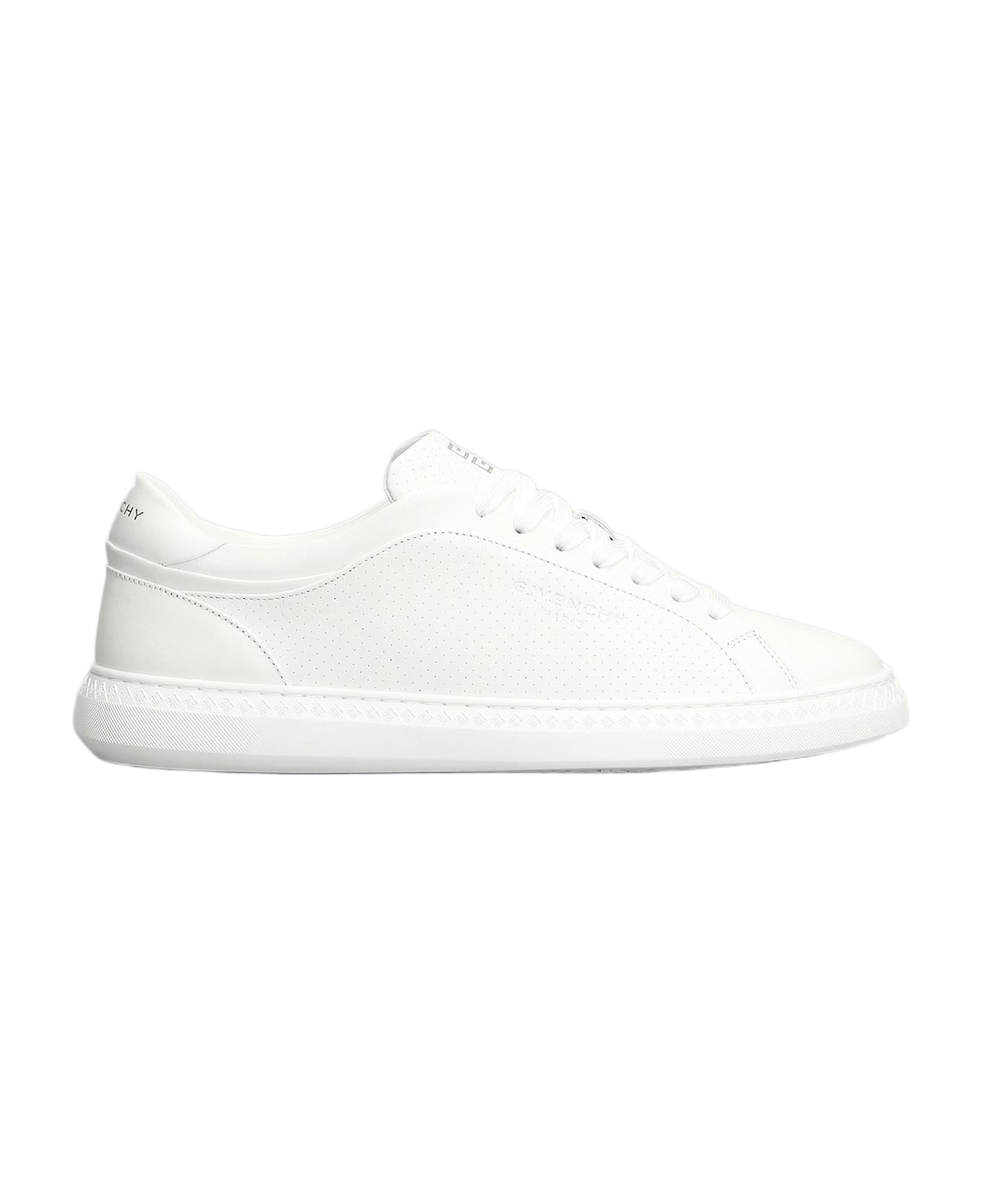 G Set Low Sneakers In White Leather - 1
