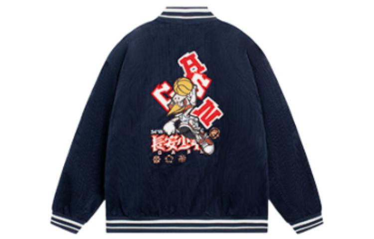 Li-Ning BadFive Graphic Cotton Baseball Jacket 'Black' AJMS113-1 - 2