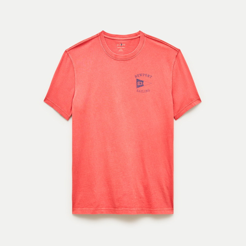 Vintage-wash cotton graphic T-shirt 1