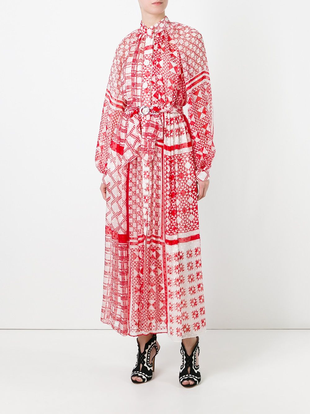 geometric print maxi dress - 2