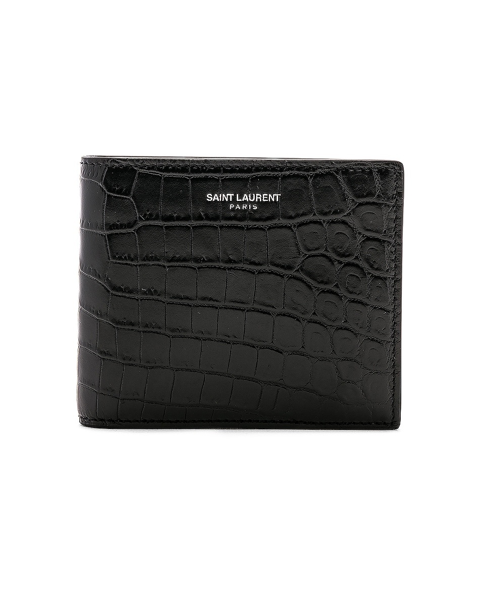 Matte Croc Billfold Wallet - 1