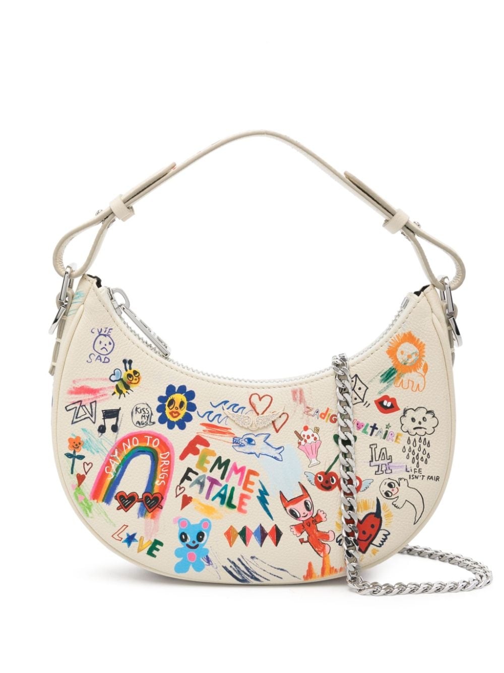 Moonrock leather shoulder bag - 1
