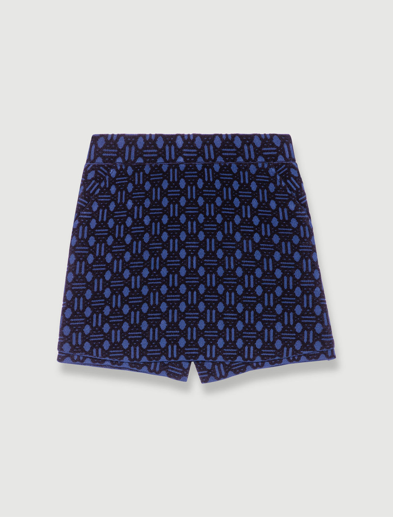 Velvet jacquard skort 1