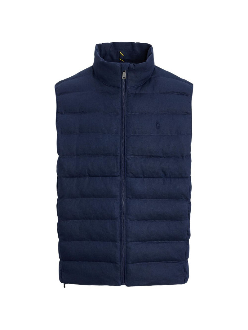 quilted linen gilet 1