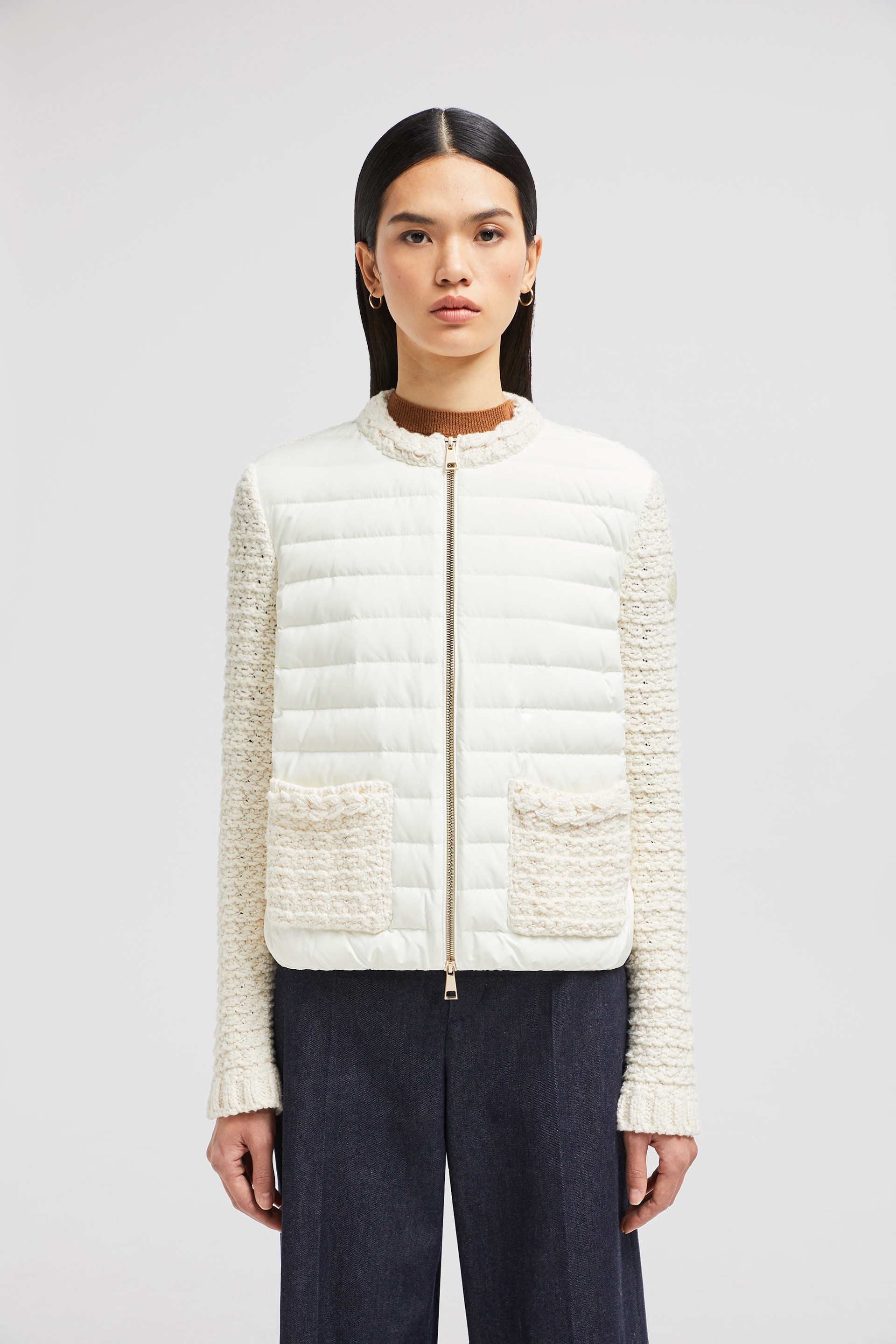Padded Cotton Zip-Up Cardigan - 3