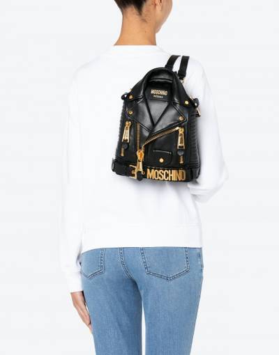 Moschino BIKER BACKPACK IN NAPPA LEATHER outlook