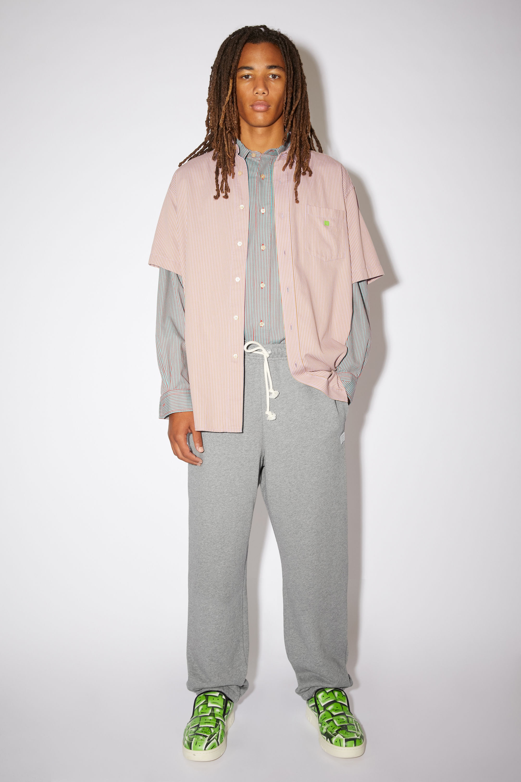 Cotton sweatpants - Light Grey Melange - 2