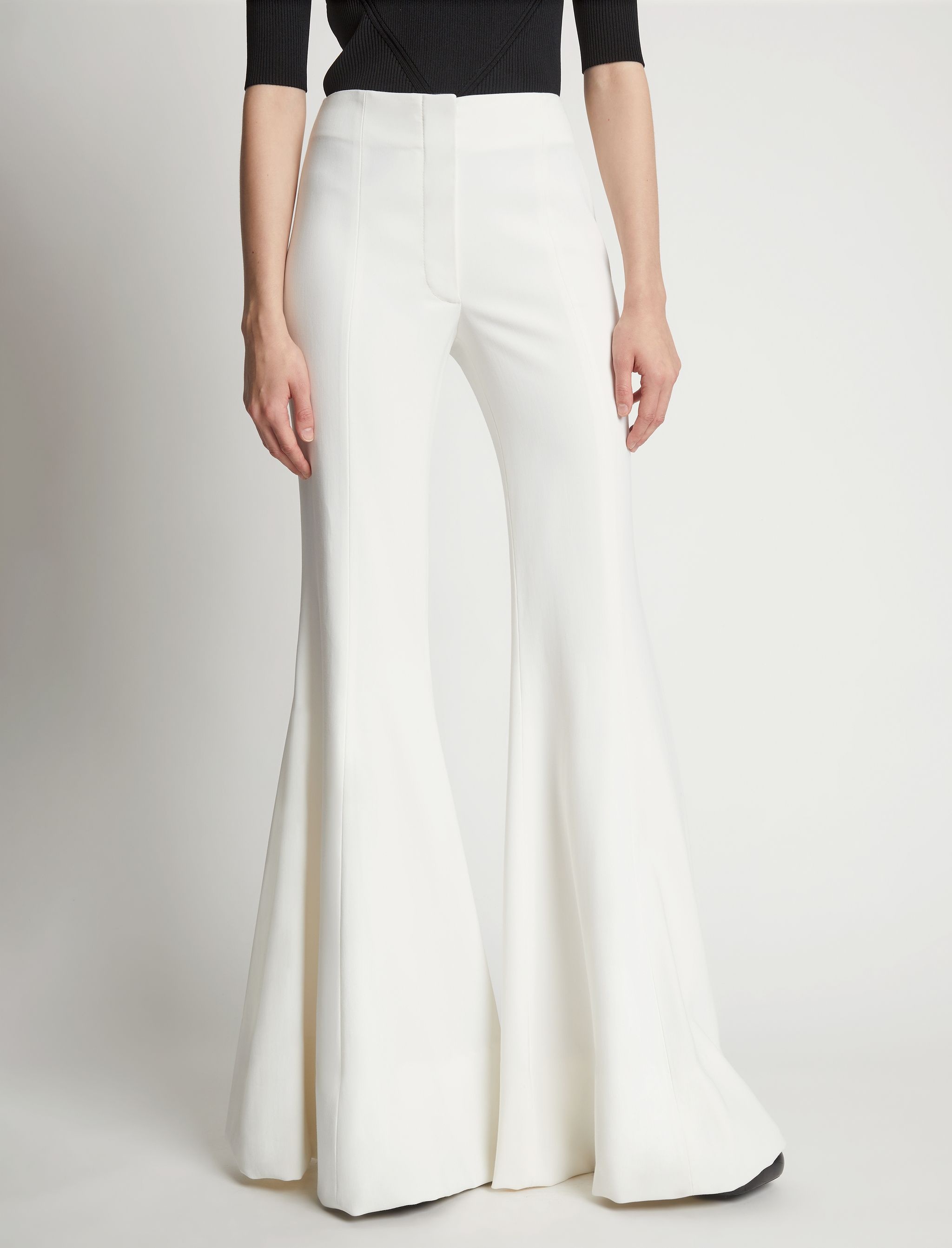 Viscose Suiting Wide Leg Pants - 5
