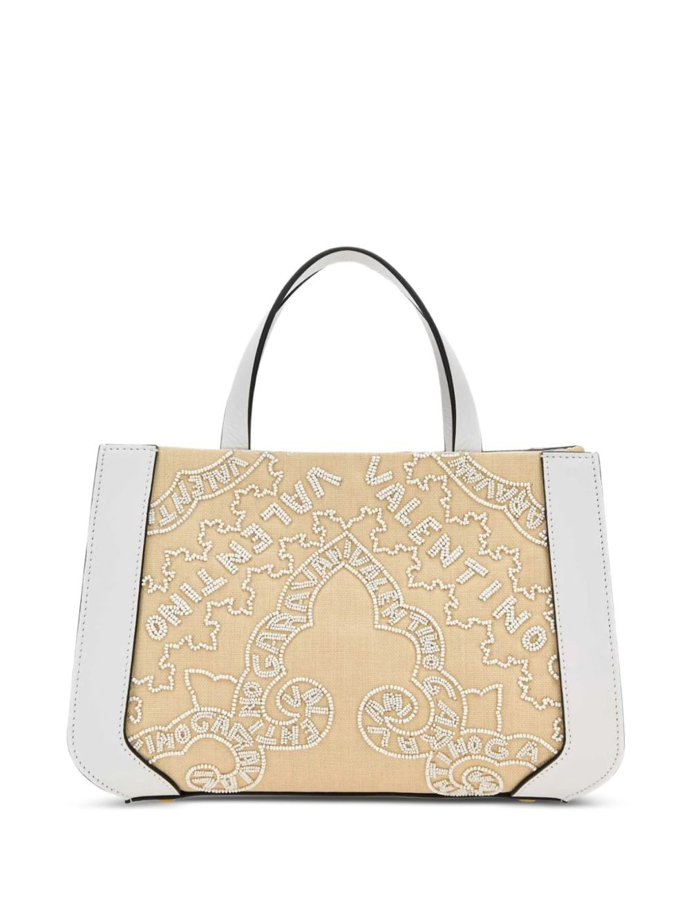small VLogo Signature beaded tote bag - 2