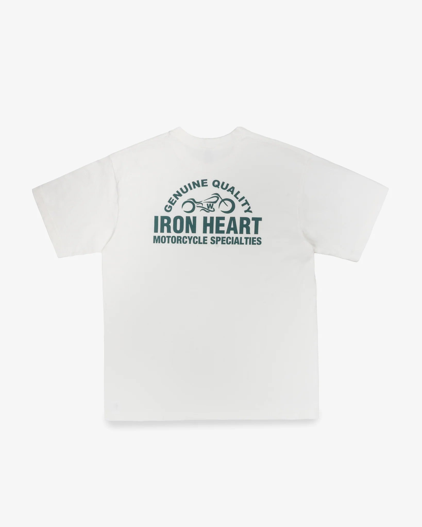 IHT-2504-WHT 7.5oz Printed Loopwheel Crew Neck T-Shirt - White - 3