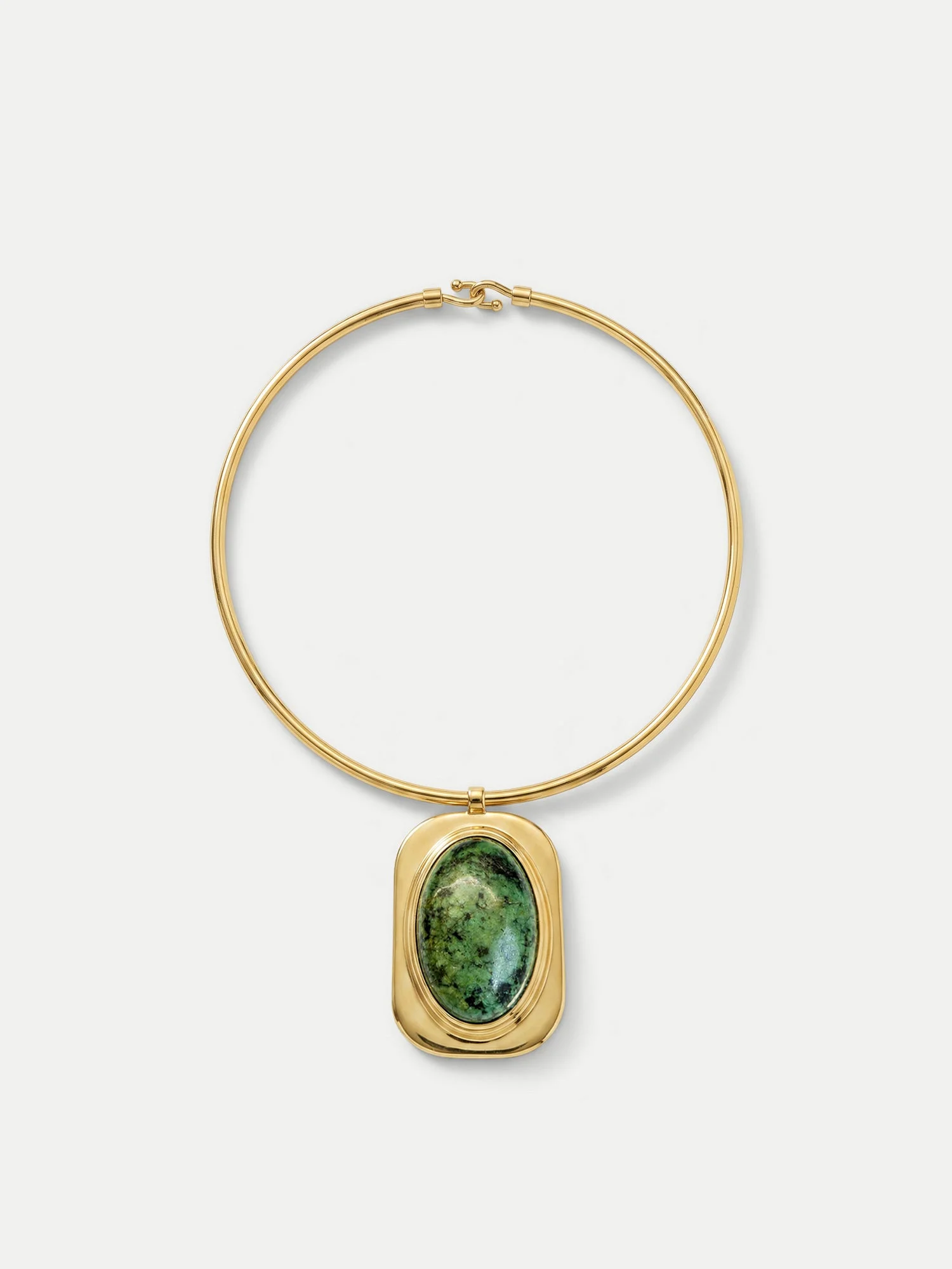 TURQUOISE CABOCHON COLLAR NECKLACE - 1