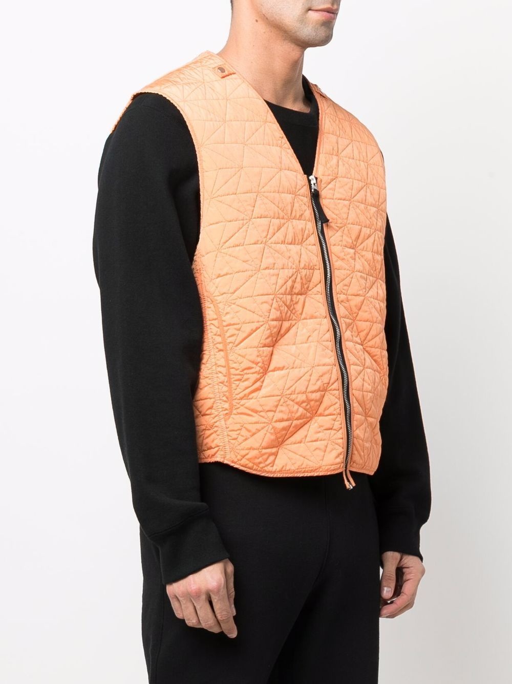 quilted zip-up gilet - 3