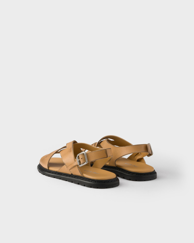 Antiqued leather sandals 5