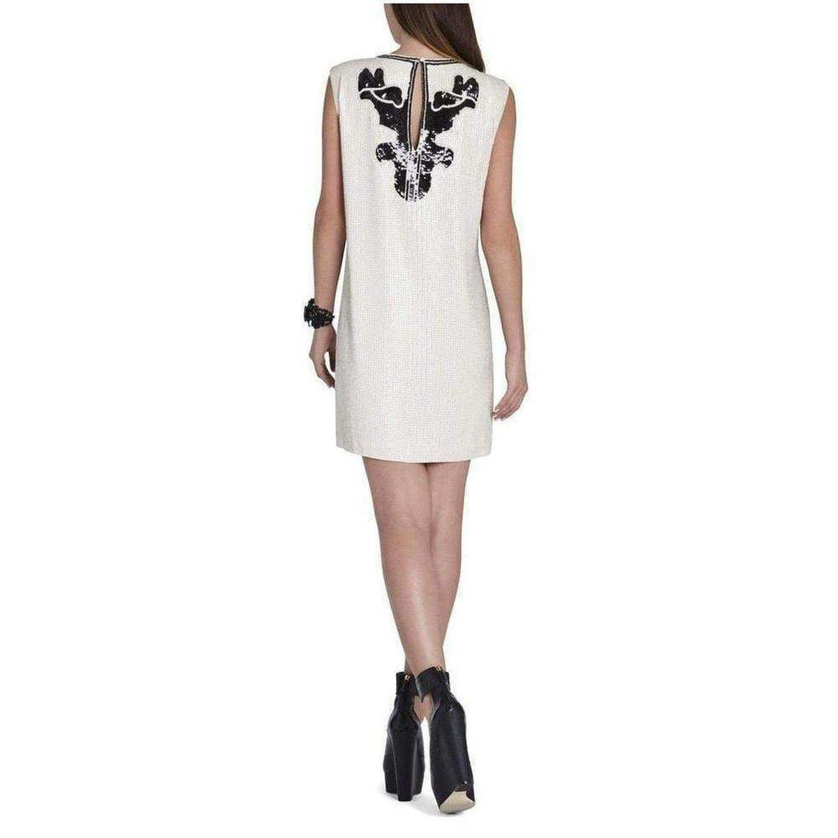 BCBGMAXAZRIA - Geri Sequin Motif Shift Dress - 4
