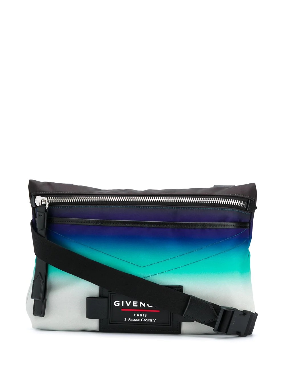 logo-patch ombré shoulder bag - 1