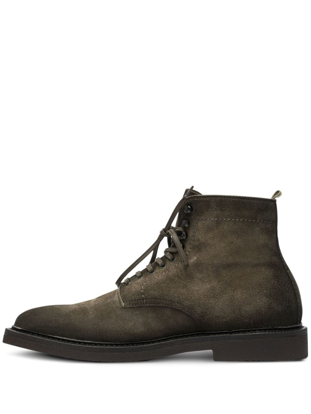 lace-up suede boots - 3