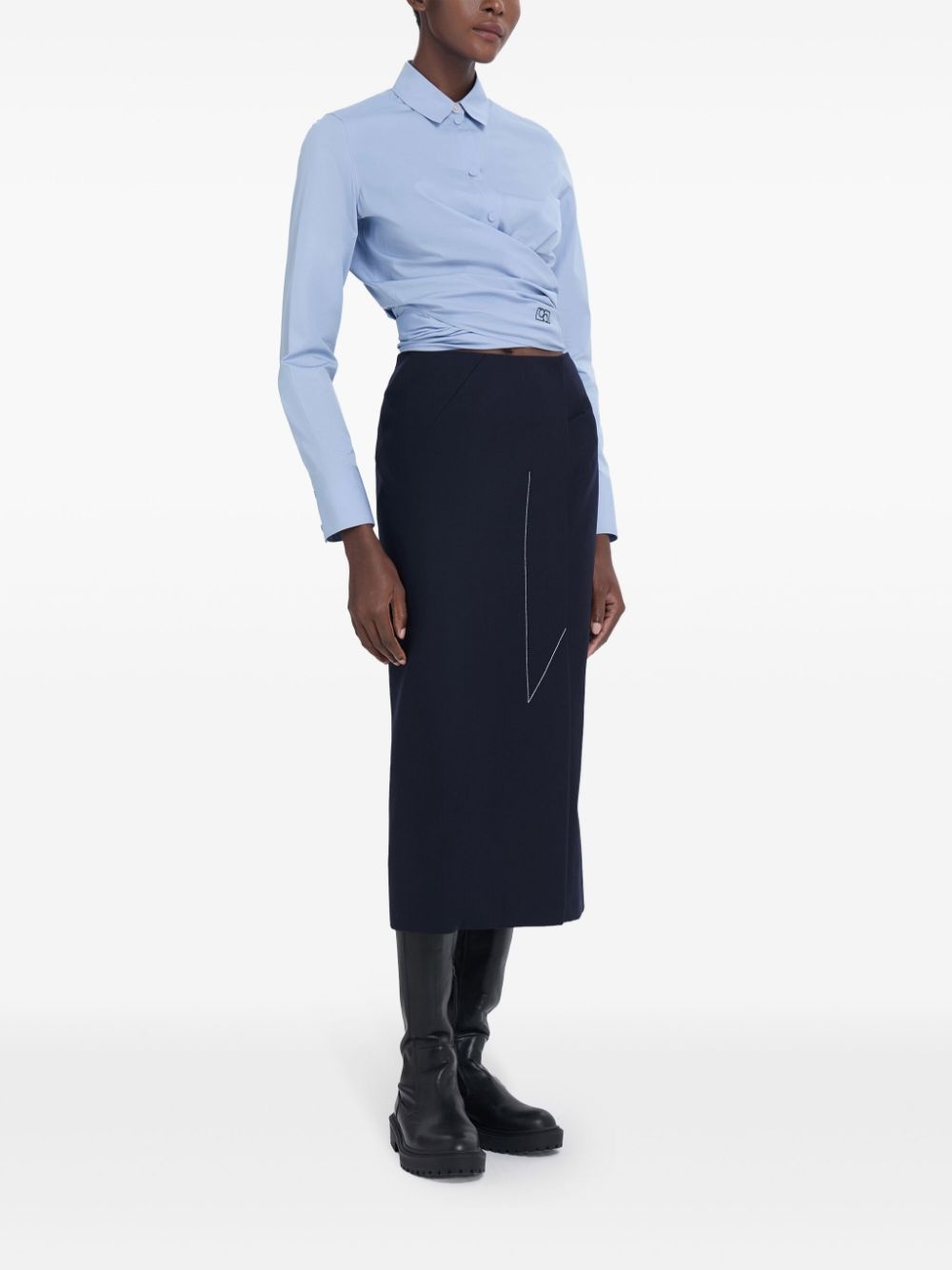 wrap cotton shirt - 2