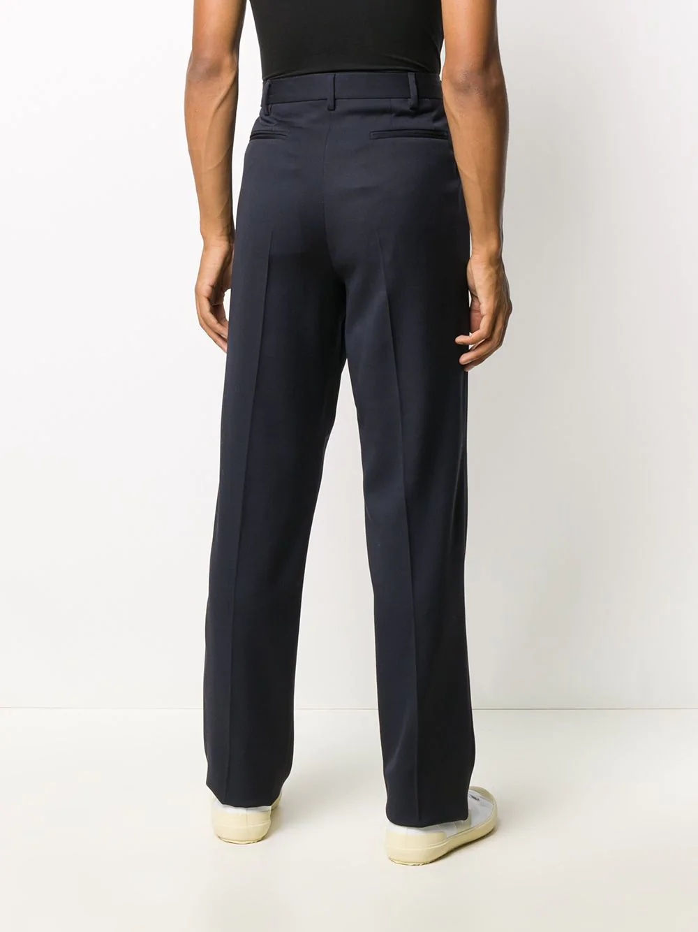 straight-leg wool trousers - 5