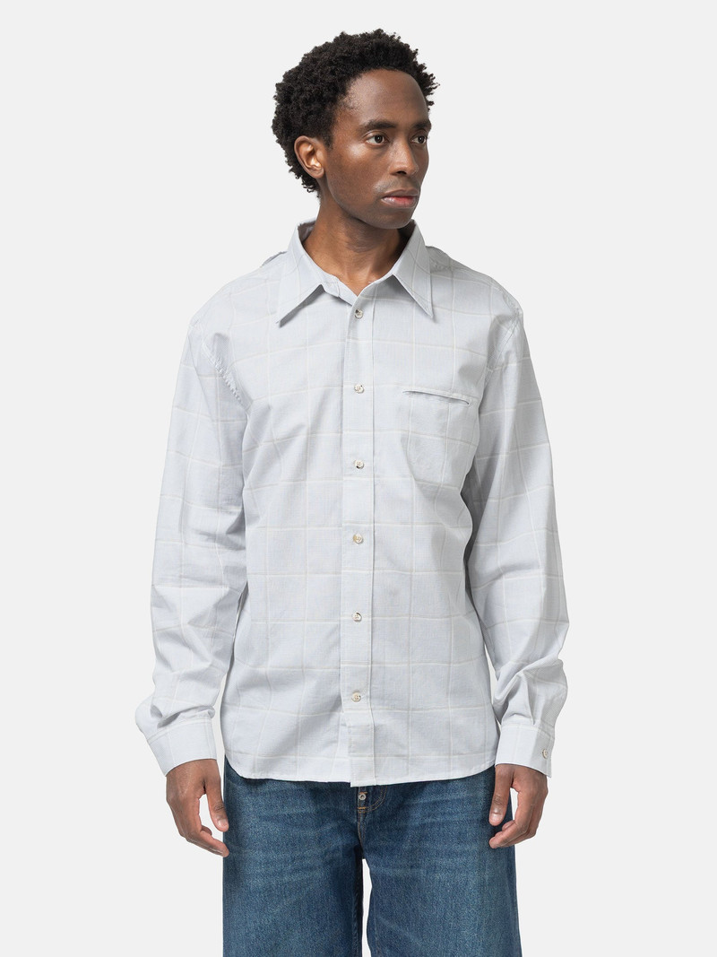 x Kiko Kostadinov Long Sleeve Shirt Lt. Grey Plaid 4