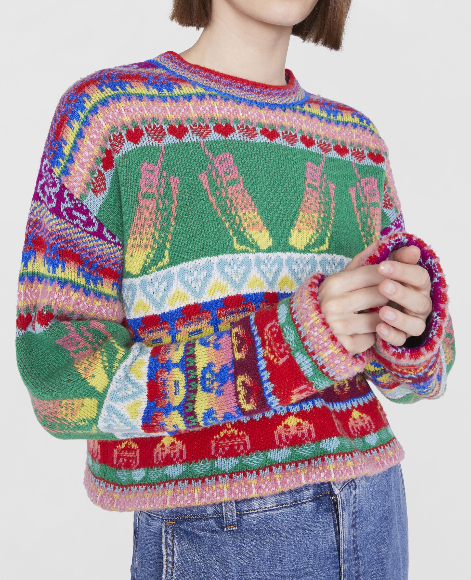 Keep In Touch' Cropped Sweater - 4