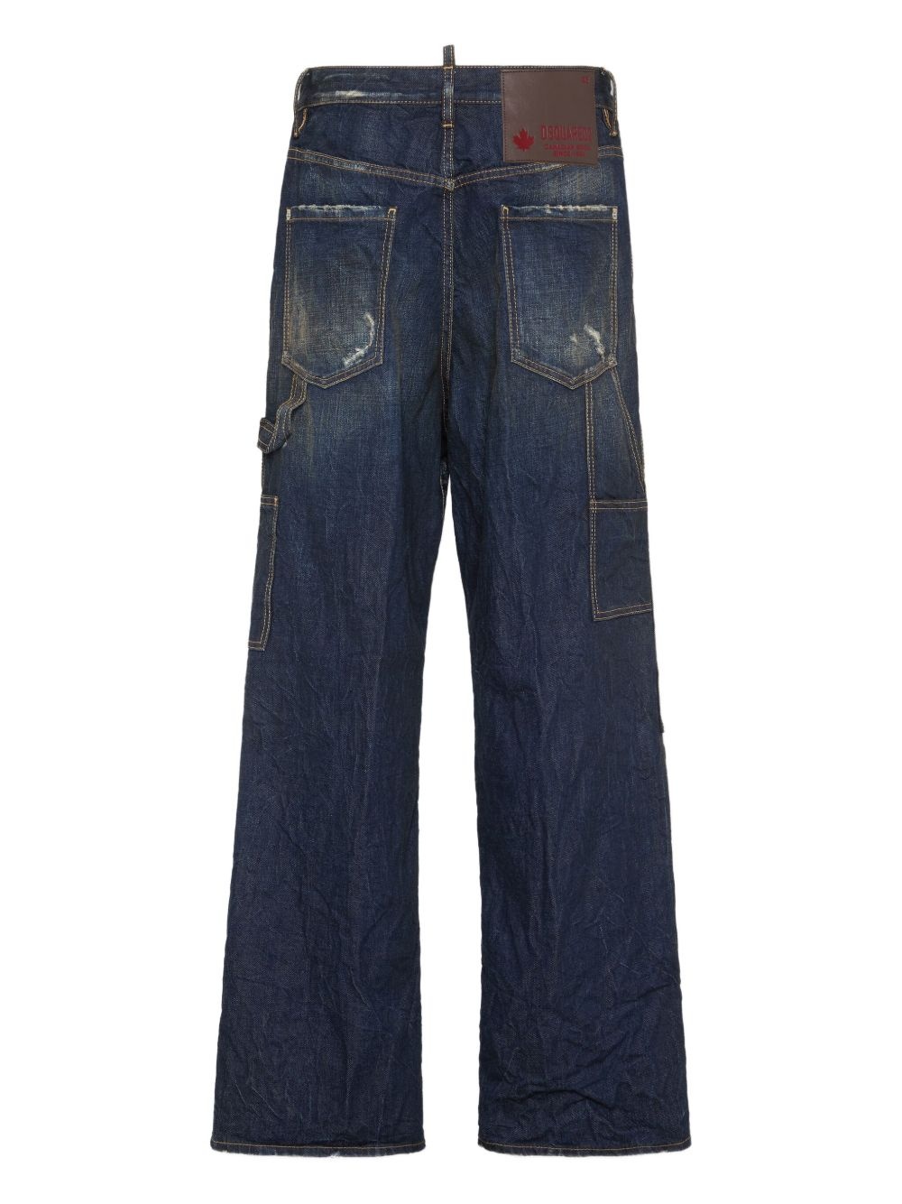 panelled wide-leg jeans - 2