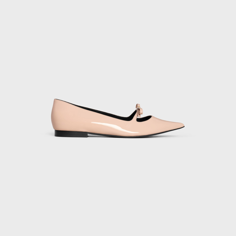 CELINE SUZY POINTY TOE BALLERINA IN PATENT CALFSKIN - 1