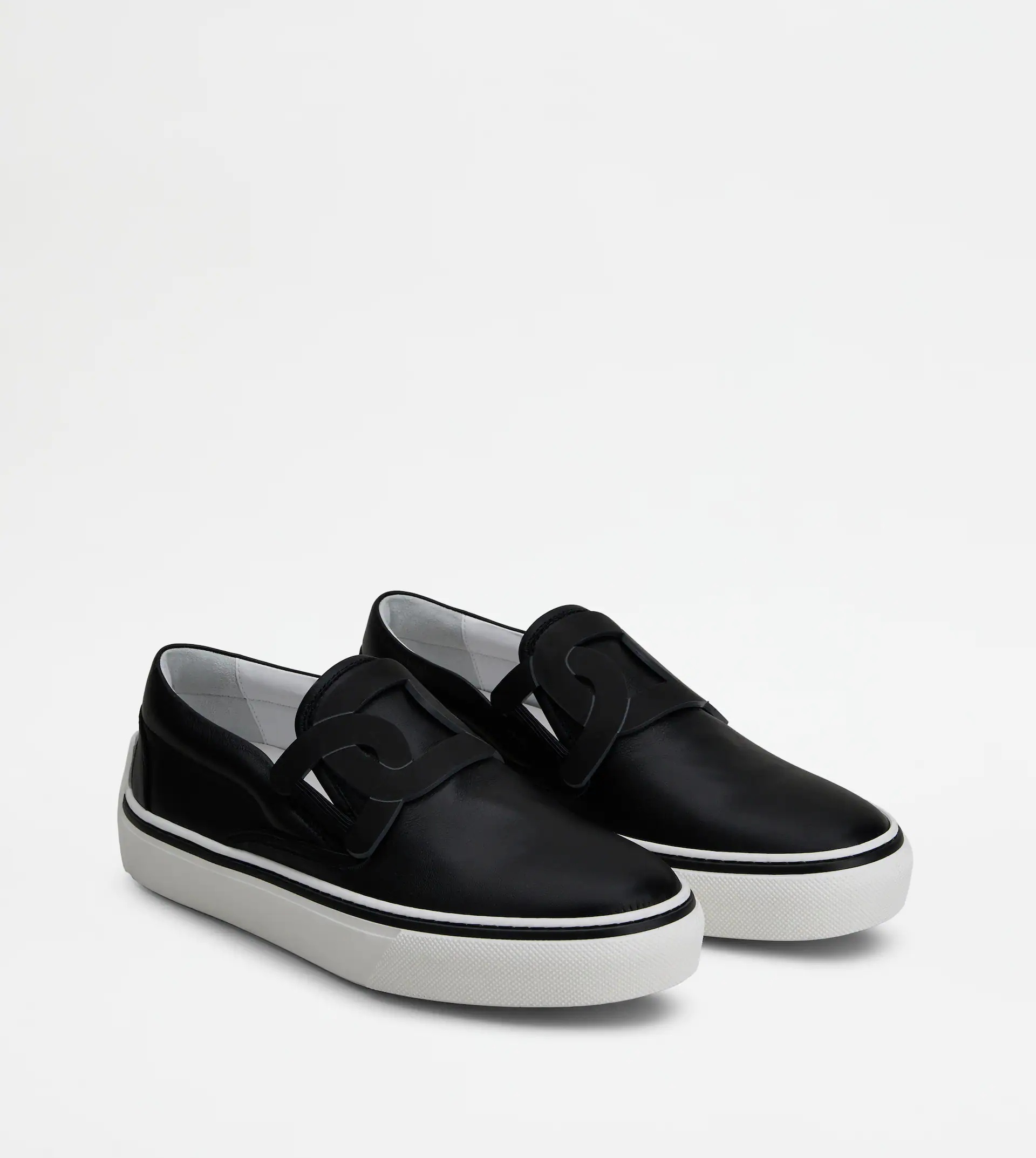 TOD'S SLIP ON SHOES IN LEATHER - BROWN - 3