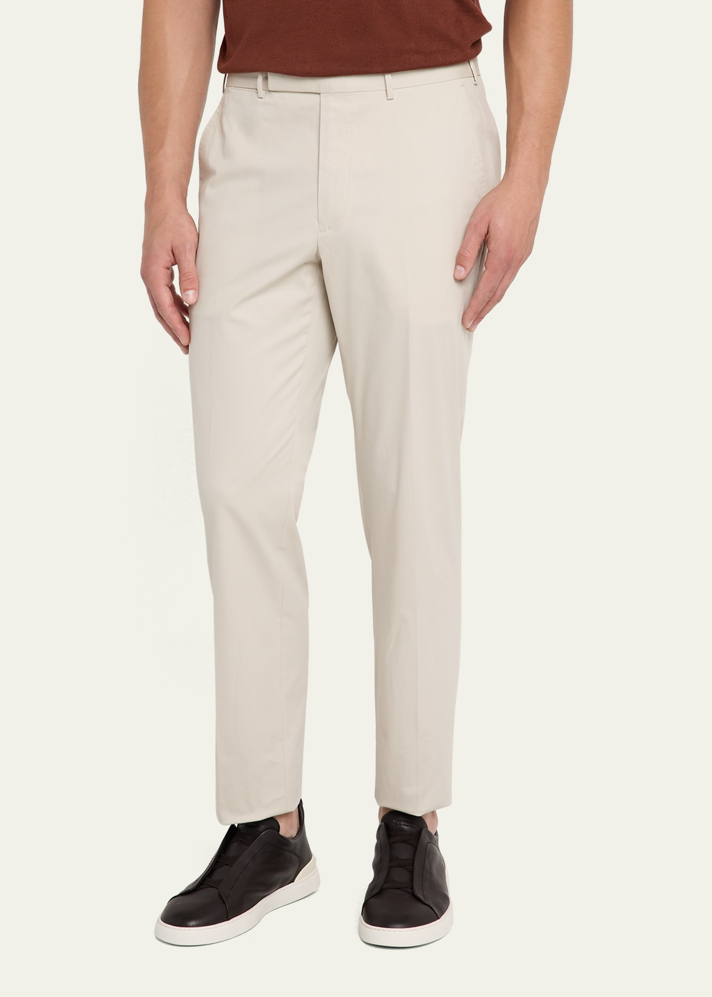 Men's Flat-Front Linen Pants - 4