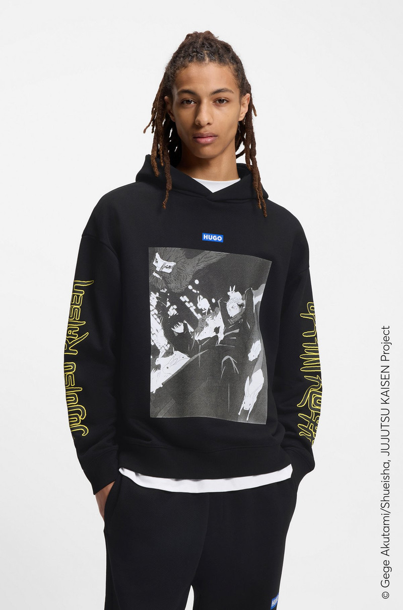 HUGO X JUJUTSU KAISEN HOODIE WITH MEGUMI AND YUJI PRINT 2
