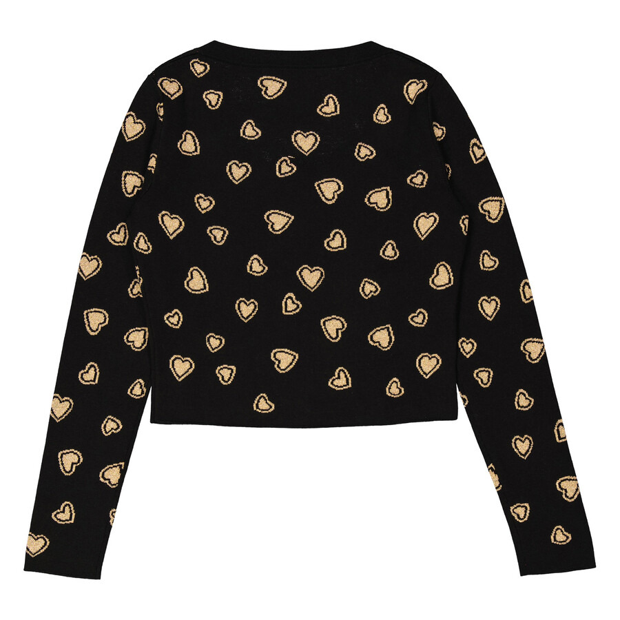 Moschino Ladies Heart-Intarsia Cardigan - 2