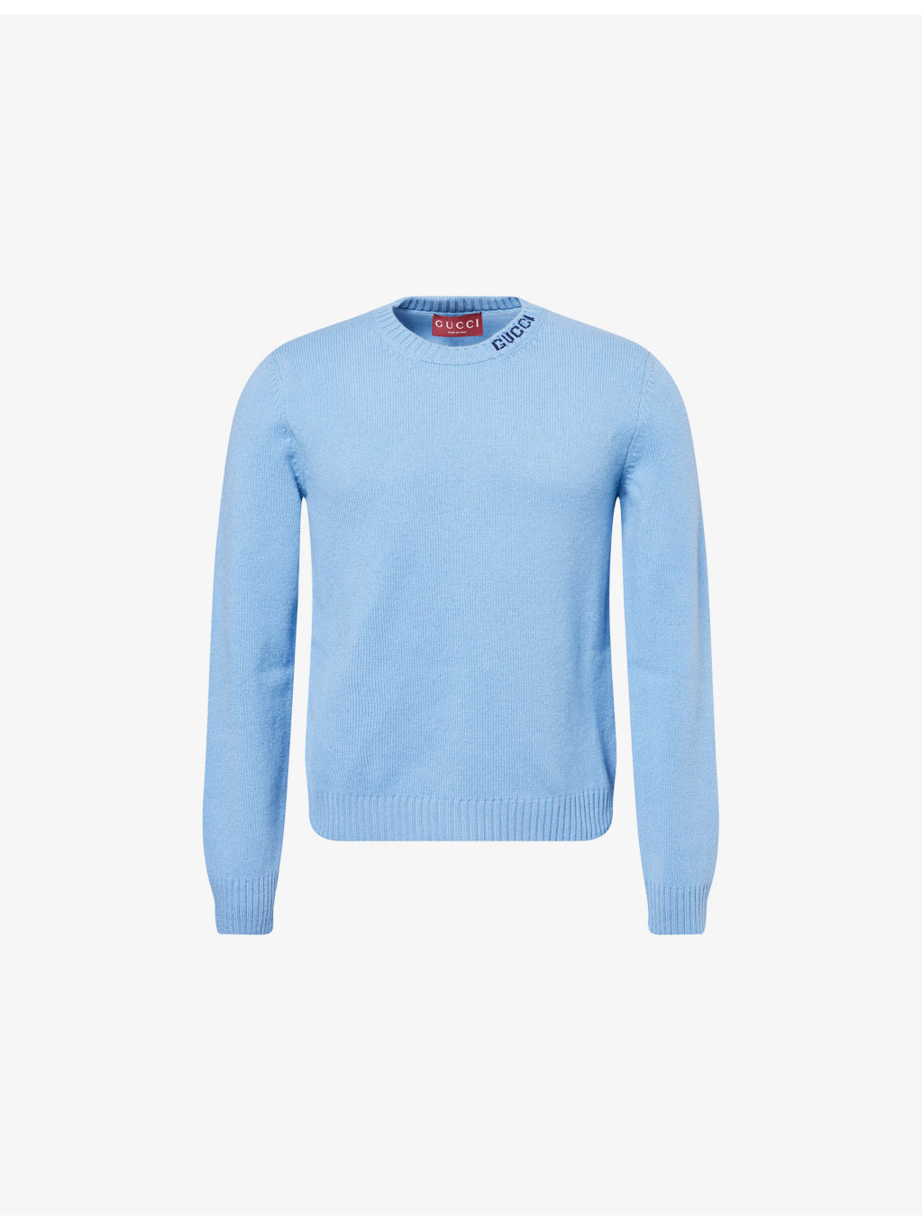 Logo-Embroidered Crewneck Knitted Wool Jumper - 1