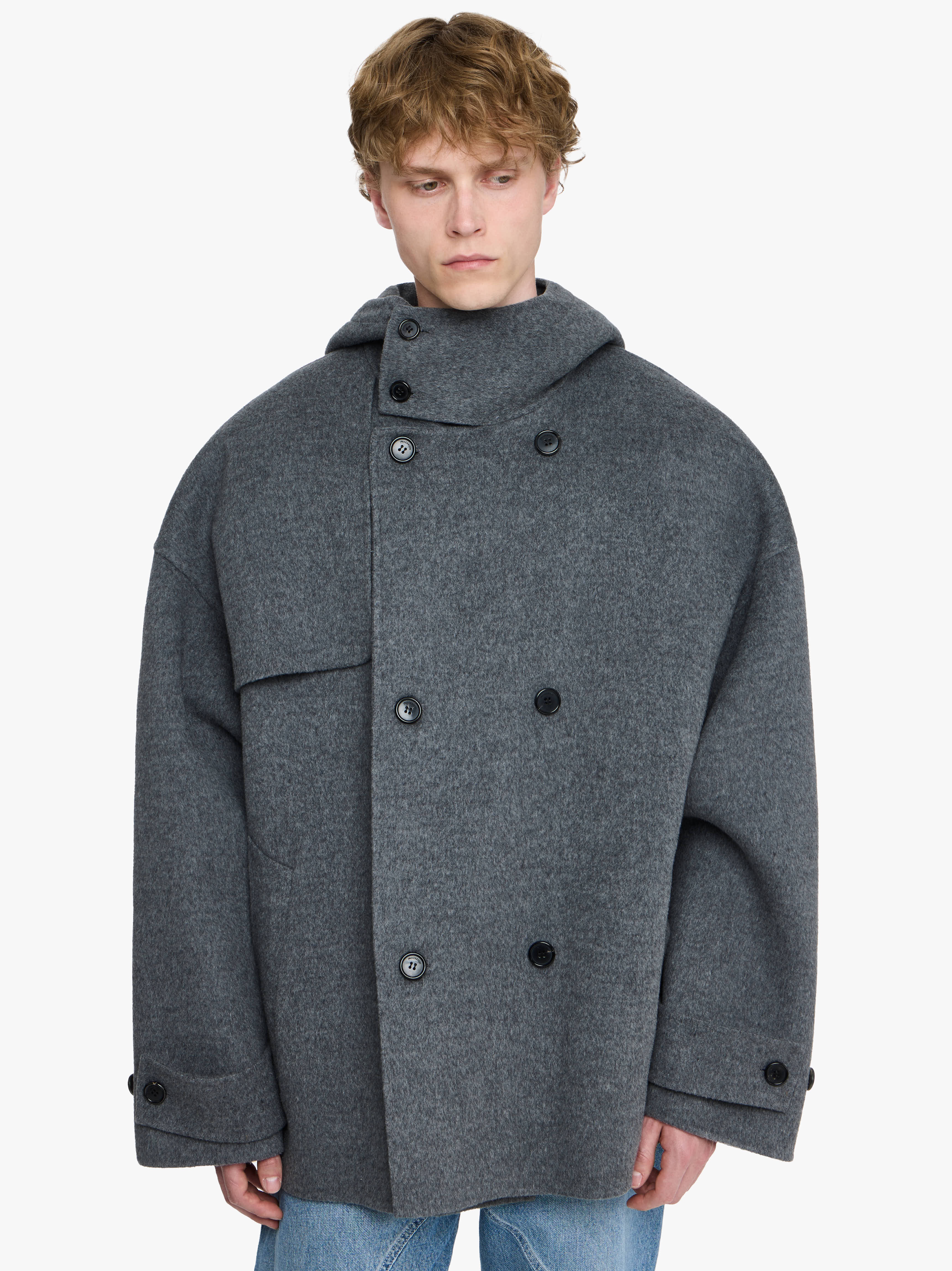 OVERSIZED PEACOAT - 4