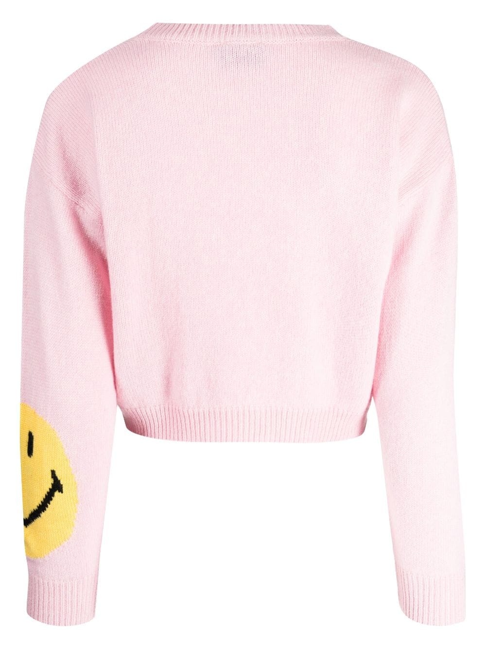 smiley face-motif wool jumper - 2