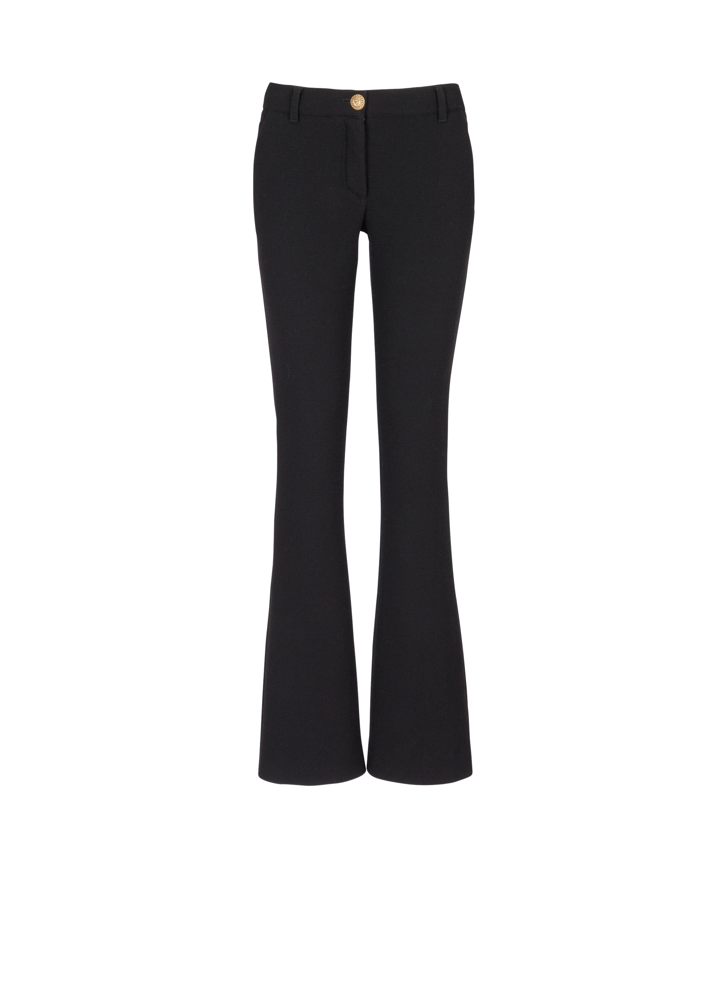 Flared trousers with creases