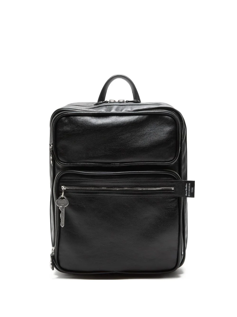 leather top-handle backpack - 1